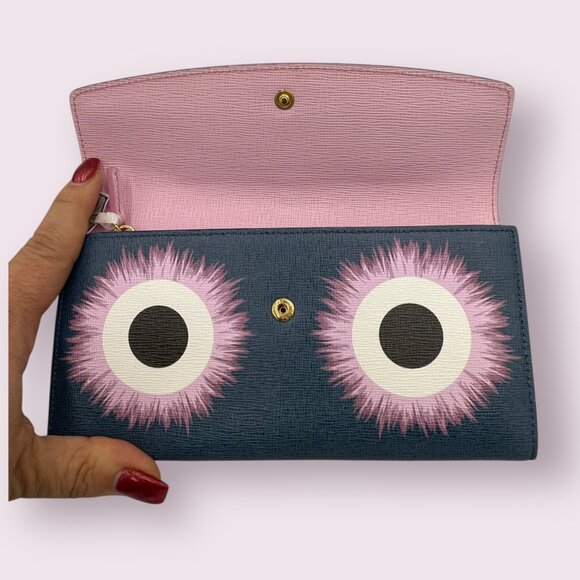 Fendi Multicolor Monster Eyes Continental Long Wallet - Picture 6 of 7